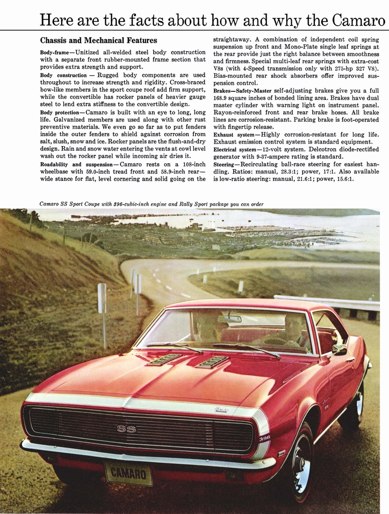 1968 Chev Camaro Brochure Page 4